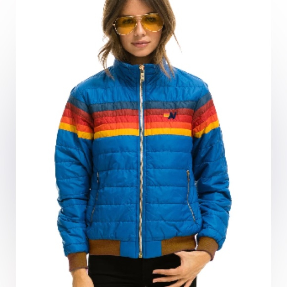 Snorkel blue aviator nation 5 stripe jacket💙